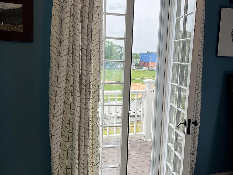 French doors from the study to balcony.