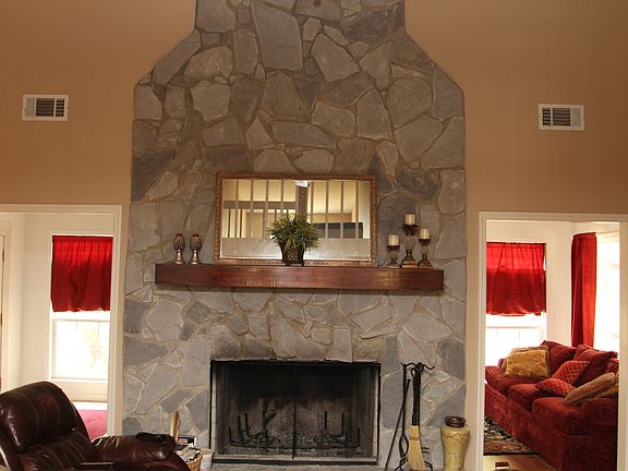 large stone fireplace