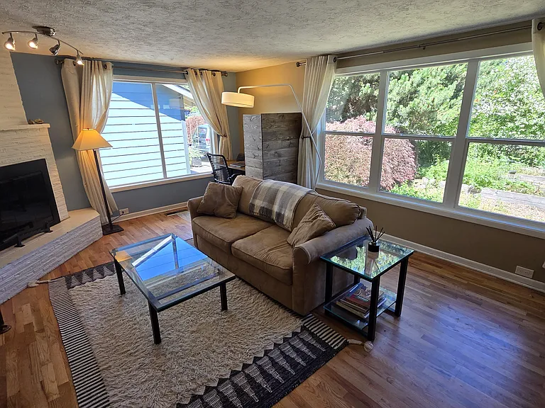 Living Room open curtains