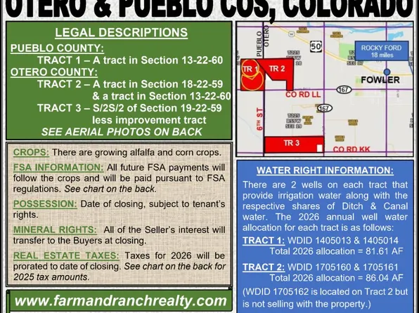 0 County Road Ll, Fowler, CO 81039