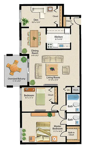 Floor plan 1117sq ft