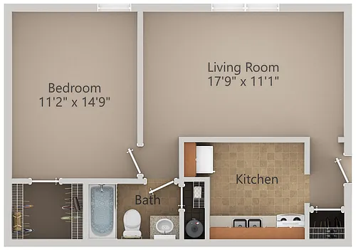 Floor plan 1 Bedroom