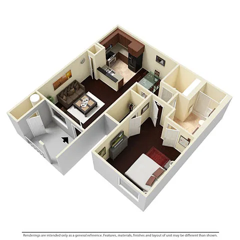 Floor plan 1X1 B