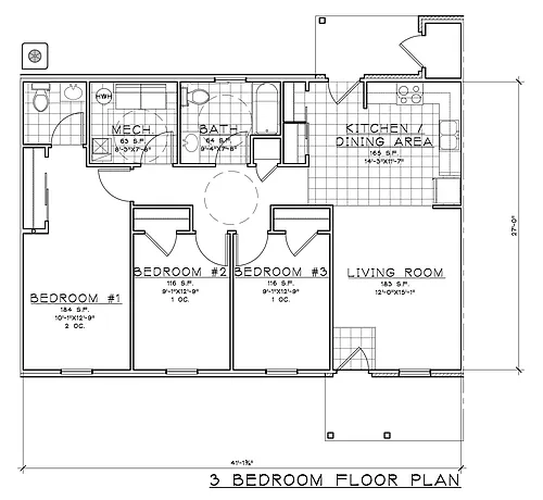 Floor plan 3 Bedroom