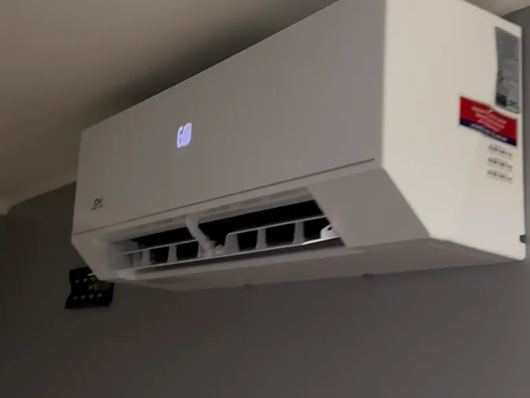 Mini split upstairs to keep the upstairs climate controlled.
