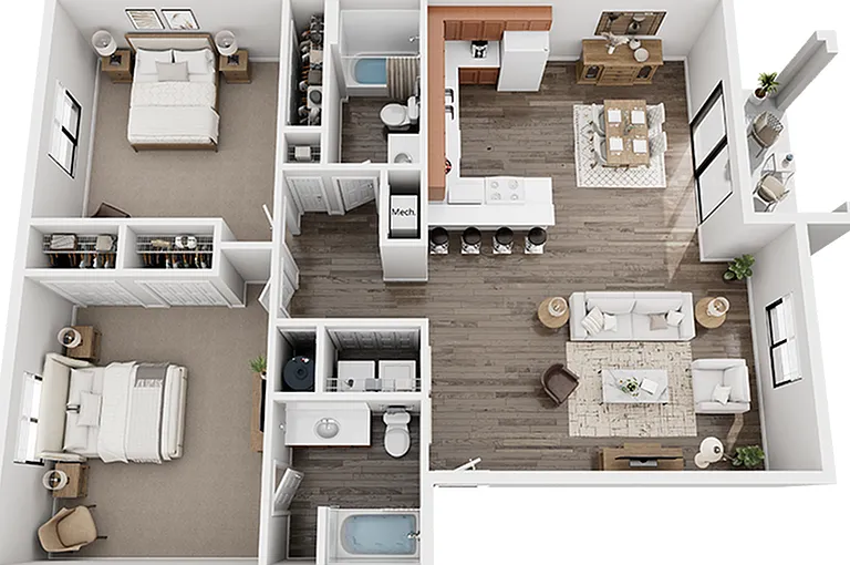 Colonial Village 2x2 A Floor Plan Colonial Village 2x2 A Floor Plan
