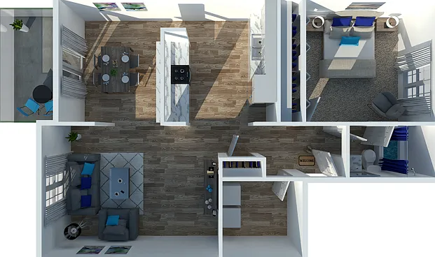 One Bedroom One Bathroom Large Premium Upgraded Floorplan One Bedroom One Bathroom Large Premium Upgraded Floorplan