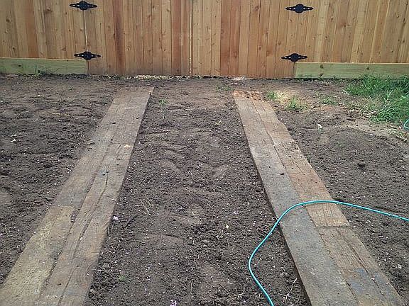 Backyard parking and gate