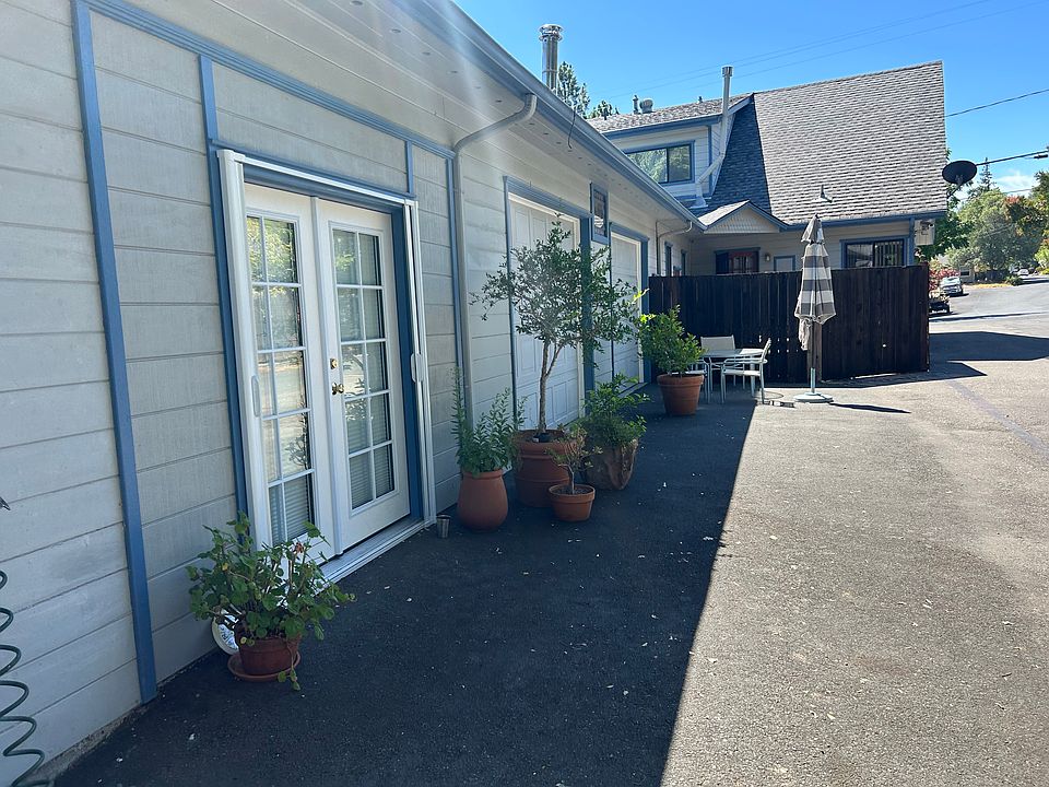French doors. One of two entrances.