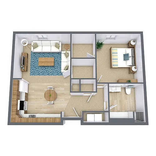 Floor plan One Bedroom 175A