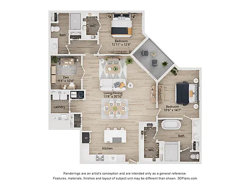 Floor plan B1-D