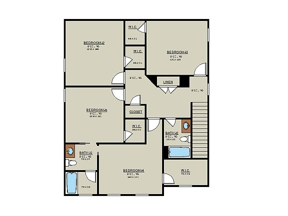 Aspen - Rendering Second Floor Ernest Homes