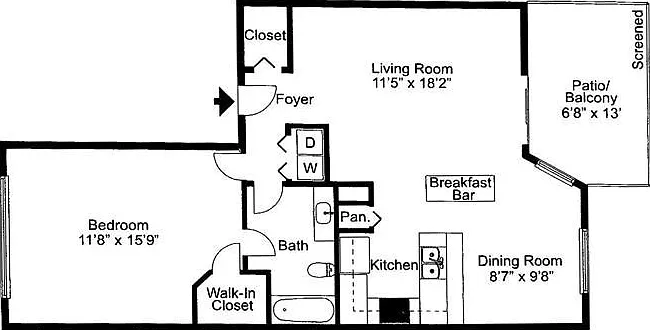 Manatee | 1 Bedroom | 1 Bath | 800 SF Manatee | 1 Bedroom | 1 Bath | 800 SF