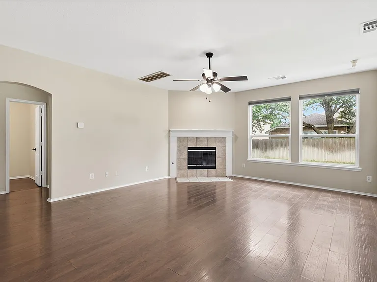 Living Room with gas fireplace