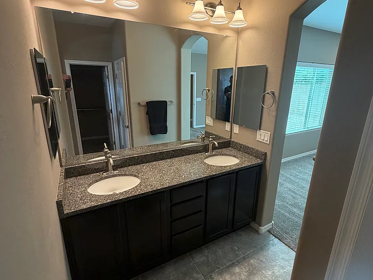 Master sinks and cabinets