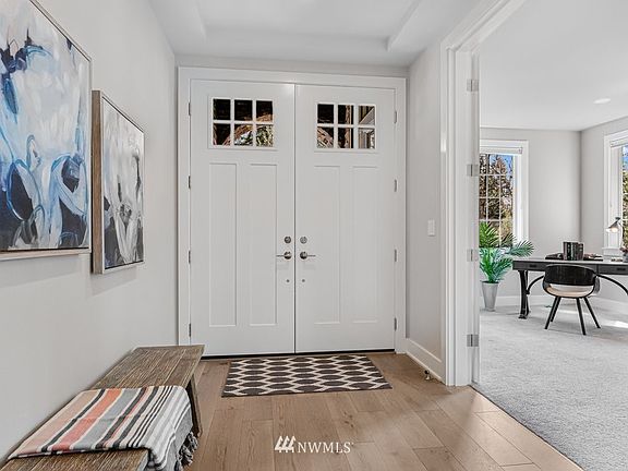 Easy care engineered wood floors on the main.