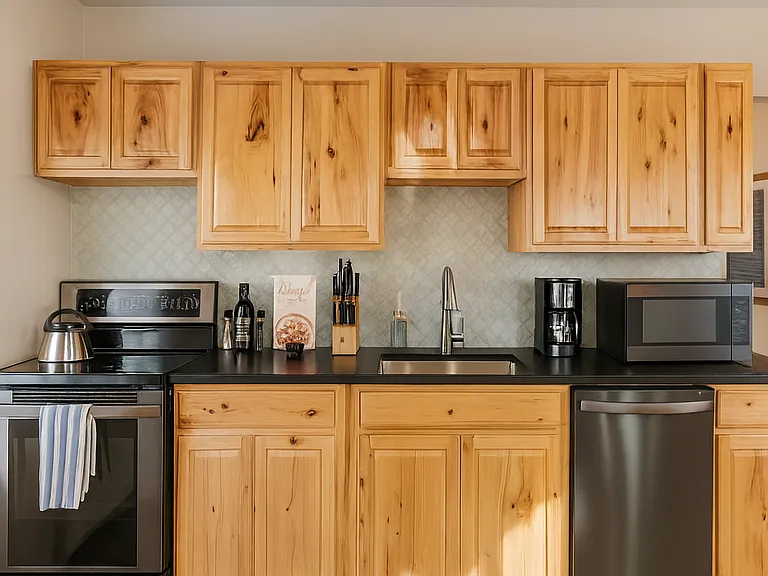 This warm and well-appointed kitchen is perfect to start your morning with a fresh brew