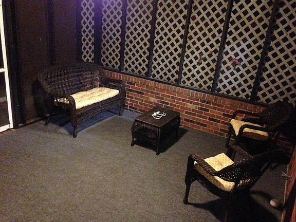 Screened in back porch. 