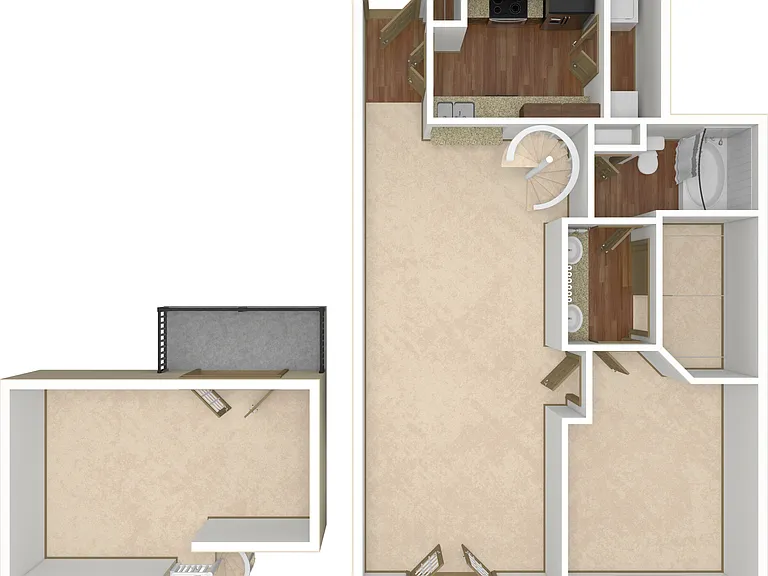 E floor plan Deerwood Apartments
