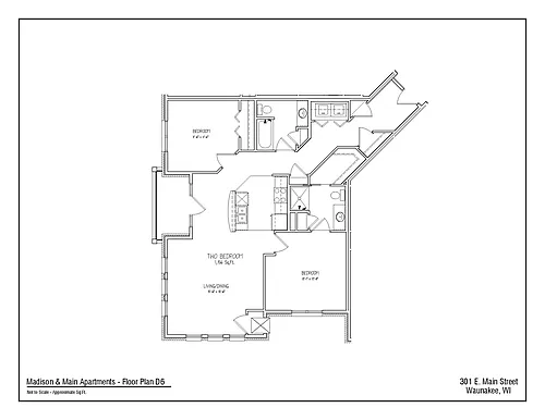 Floor plan 2Bed/2Bath D6