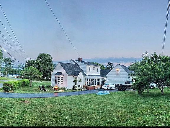 The backyard of the home.