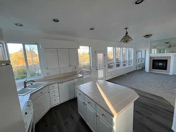 Kitchen and family room