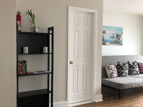 Common living room and bathroom door