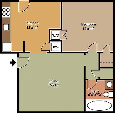 Floor plan One Bedroom