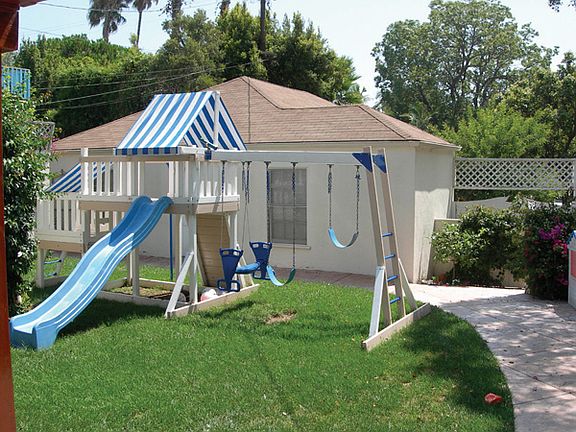 Backyard before trampoline  
