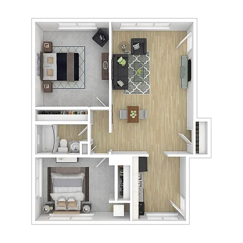 Floor plan 2 Bedroom Park Ridge