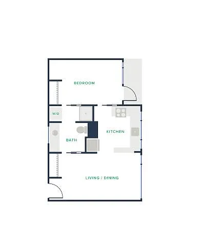 Floor plan 1X1 - B