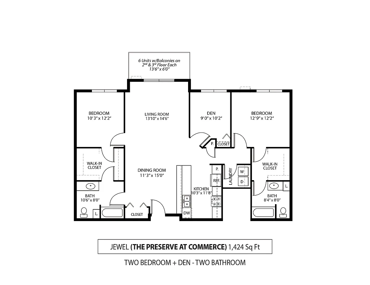 Floor plan Jewel 2 Den