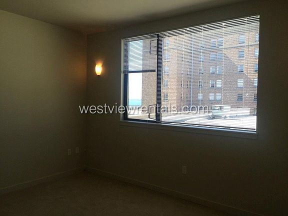 View out master bedroom to bay.