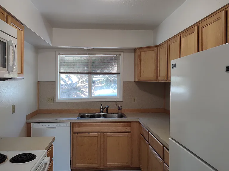 Plenty of cupboards and counter space.