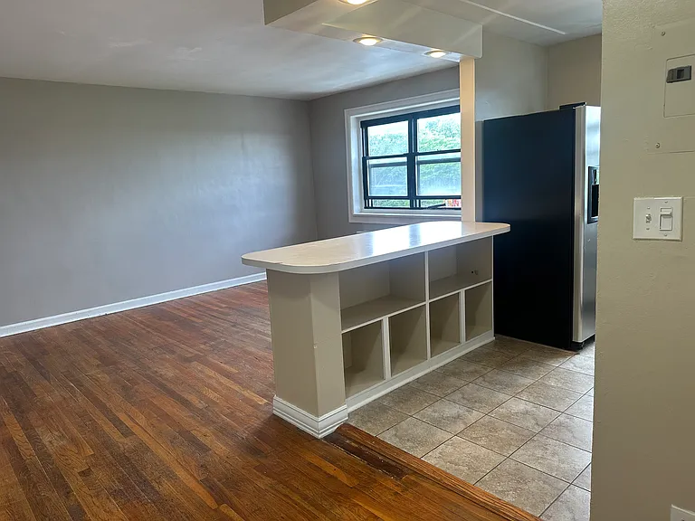 Open kitchen and living room.