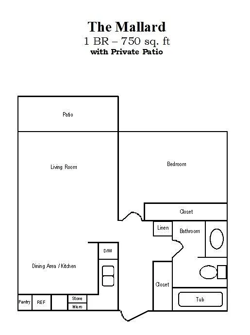 Floor plan One Bedroom