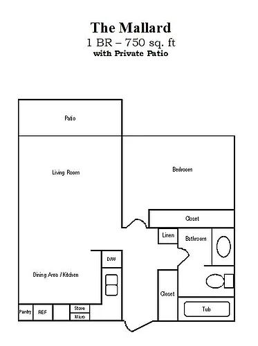 Floor plan One Bedroom
