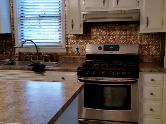 Kitchen with gas stove