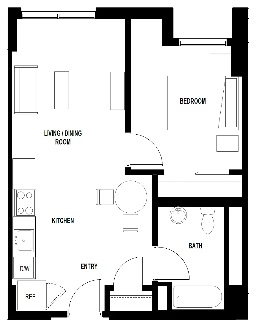 Floor plan One Bedroom