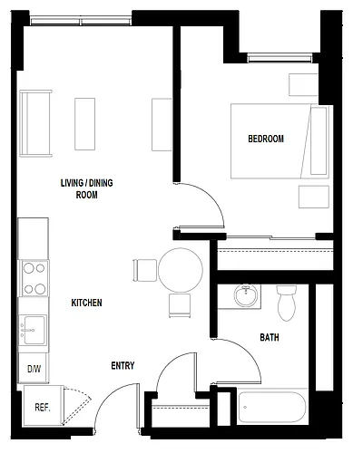 Floor plan One Bedroom
