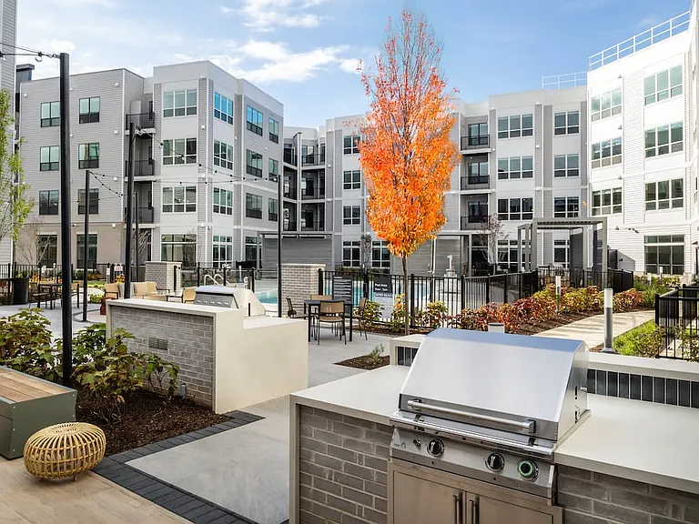 Courtyard with BBQ grills