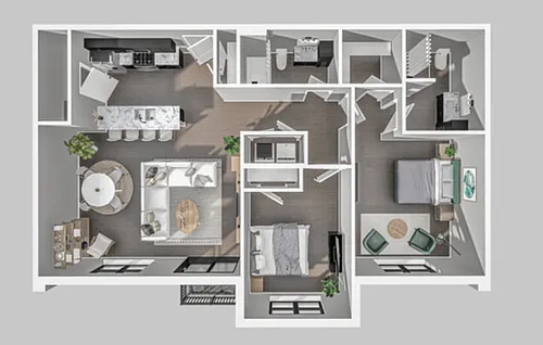 Floor plan 2 Bedroom Unit