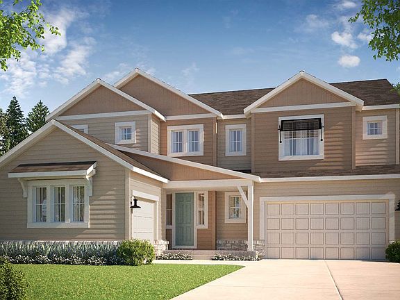 Example of Residence 5006 Farmhouse Style Exterior - Colors will vary on actual home.