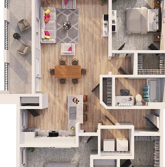 The Roosevelt Arlington Commons- B2F Floorplan The Roosevelt Arlington Commons- B2F Floorplan