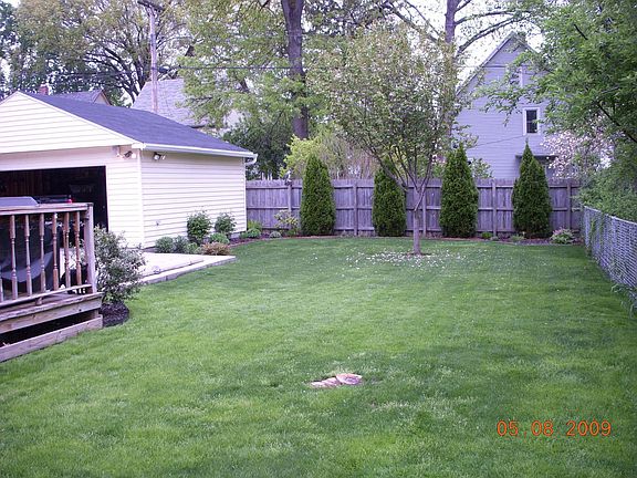 Nicely landscaped back yard