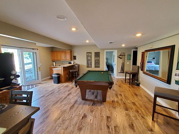 Open floor plan. Pool table.