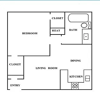 Floor plan Large 1 Bedroom