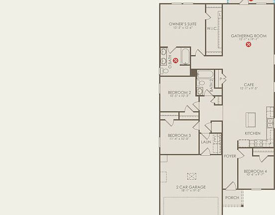 Hewitt Floor Plan, Quick Move-In Home, Floor 1
