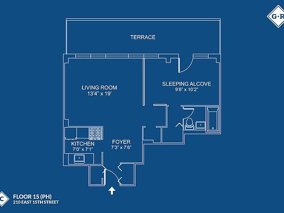 2nd image of 210 E 15th St #Penthouse C