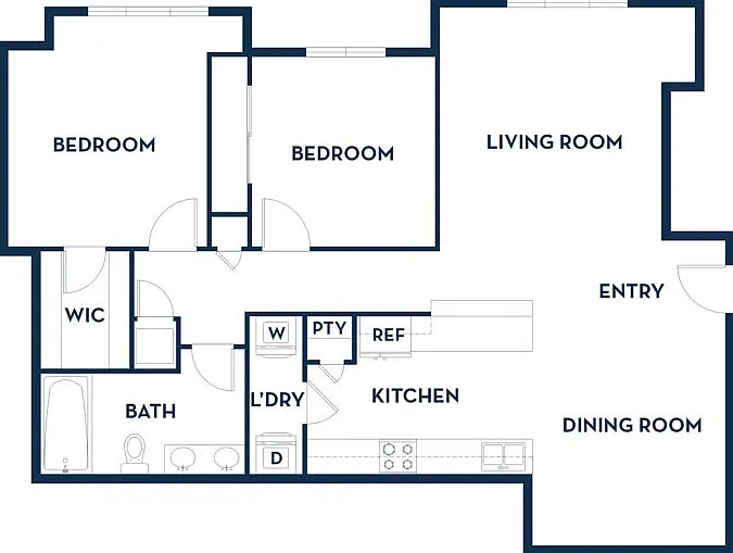 1 Bedroom | 1 Bath | 998 SF 1 Bedroom | 1 Bath | 998 SF